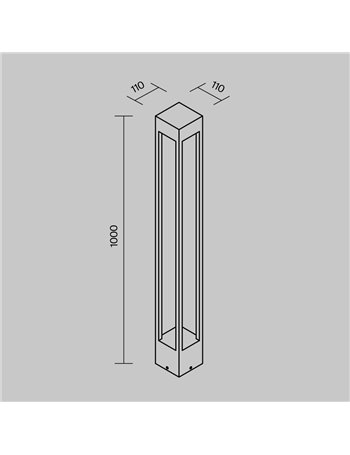 Paletto giardino Elbe grafite LED Outdoor