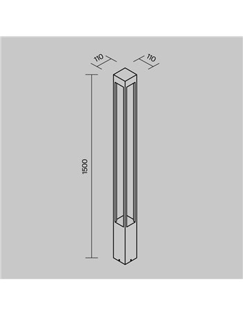 Paletto giardino Elbe grafite LED Outdoor