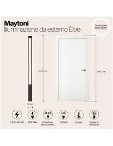 Paletto giardino Elbe grafite LED Outdoor 2