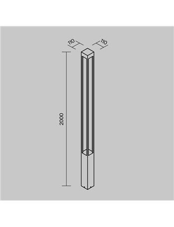 Paletto giardino Elbe grafite LED Outdoor