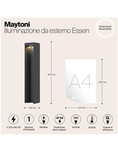 Paletto giardino Essen grigio LED Outdoor 2