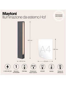 Paletto giardino Hof grafite LED Outdoor 2