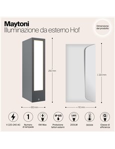 Paletto giardino Hof grafite LED Outdoor 2