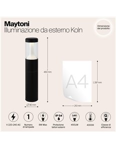 Paletto giardino Koln nero LED Outdoor 2