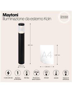 Paletto giardino Koln nero LED Outdoor 2