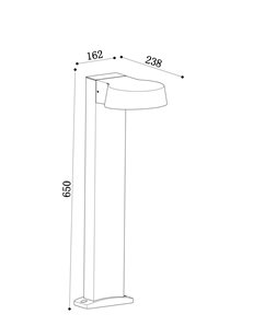 Paletto giardino Share grafite LED Outdoor