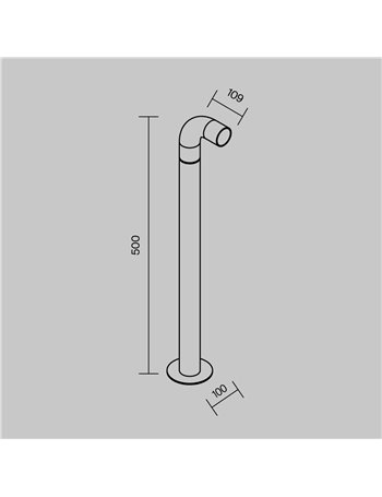 Paletto giardino Sleek grafite LED Outdoor