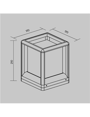 Paletto giardino Trim grafite E27 Outdoor