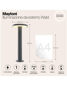 Paletto giardino Wald grafite LED Outdoor 2