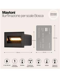 Illuminazione per scale Bosca nero LED Outdoor 2