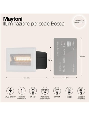 Illuminazione per scale Bosca bianco LED Outdoor