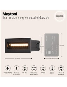 Illuminazione per scale Bosca nero LED Outdoor 2