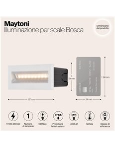 Illuminazione per scale Bosca bianco LED Outdoor 2