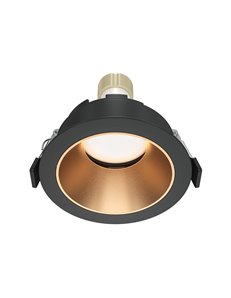 Faretto da incasso Share nero e oro opaco GU10 Technical
