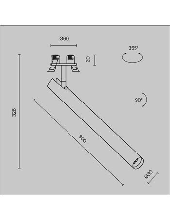 Faretto da incasso Focus T nero LED Technical