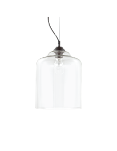 Bistro' sp1 square trasparente lampada a sospensione E27 TRASPARENT