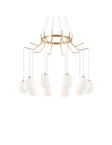 Karousel sp10 lampada a sospensione G9 OTTONE
