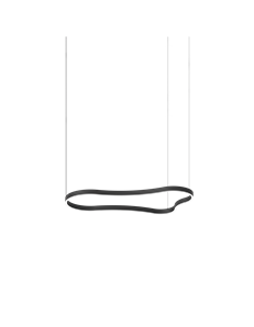 Waves 2 sp nero lampada a sospensione LED NERO