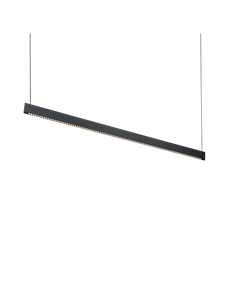 Steel slim wide 1200 mm 3000k nero Lampada a sospensione LED