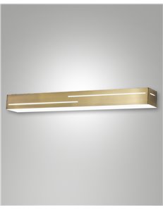 Banny applique LED rettangolare metallo ottone biemissione 24w