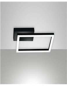 Bard applique plafoniera LED quadrata dimmerabile nero