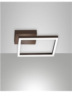Bard applique plafoniera LED quadrata dimmerabile corten