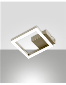 Bard applique plafoniera LED 11w quadrata dimmerabile oro opaco