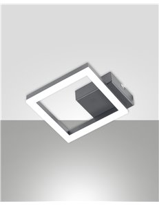 Bard applique plafoniera LED 11w quadrata dimmerabile antracite