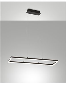 Bard sospensione LED 52w rettangolare nero luminosissima