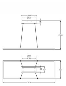 FABAS LUCE: Bard sospensione LED 52w rettangolare antracite luminosissima in offerta 2