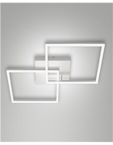 Bard plafoniera smart LED 52w luce calda doppio quadrato dimmerabile bianco