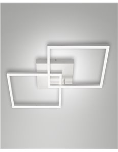 Bard plafoniera smart LED 52w luce naturale doppio quadrato dimmerabile bianco