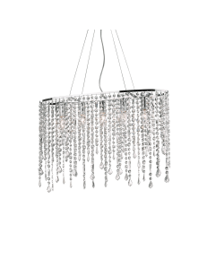 IDEAL LUX: Rain sospensione 5 luci con elementi in cristallo molato ottagonali, quadrati 2