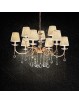 IDEAL LUX: Pantheon sp6 oro elegante lampadario ideal lux decorazione in rilievo e brillantini in