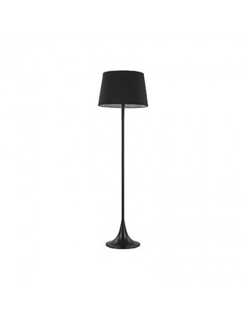 IDEAL LUX: London nero lampada da terra piantana ad 1 luce paralume in tessuto in offerta