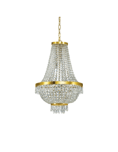 IDEAL LUX: Caesar sp9 oro lampadario in cristallo molato con pendenti 9 luci in offerta
