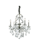 IDEAL LUX: Gioconda sp6 argento lampadario fusione metallo pendagli ed elementi in cristallo in