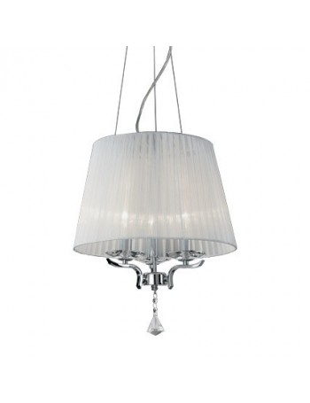 IDEAL LUX: Pegaso sp3 lampadario bobeches e pendagli in cristallo molato paralumi organza in offerta