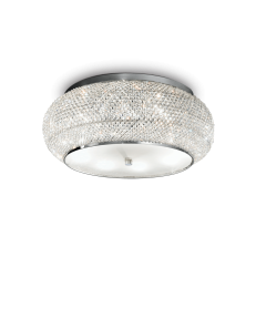 IDEAL LUX: Pasha cromo applique elegante diffusore perle di cristallo 3 luci in offerta