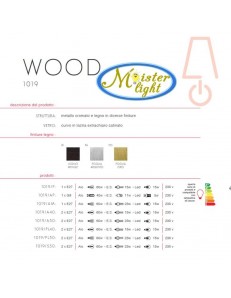TOP LIGHT: Wood applique parete moderna vetro curvo satinato foglia oro 50cm in offerta 2