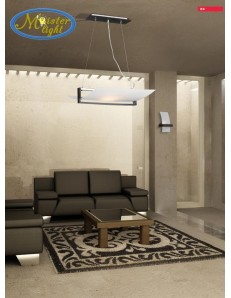 TOP LIGHT: Wood plafoniera lampada soffitto vetro curvo satinato foglia argento 40cm in offerta