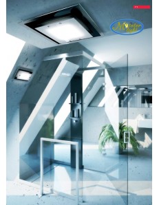 TOP LIGHT: Tray foglia oro plafoniera media soffitto in vetro extrachiaro montatura metallo in 2
