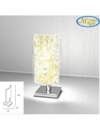 TOP LIGHT: Tray foglia oro lume lumetto in vetro extrachiaro montatura metallo in offerta