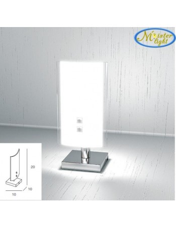 TOP LIGHT: Tray lumetto in vetro extrachiaro montatura metallo bianca in offerta