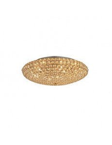 IDEAL LUX: King pl9 plafoniera soffitto oro con cristalli incastonati in offerta