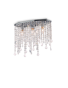 IDEAL LUX: Rain pl3 lampada soffitto pendagli cristallo con gocce e ottagoni in offerta
