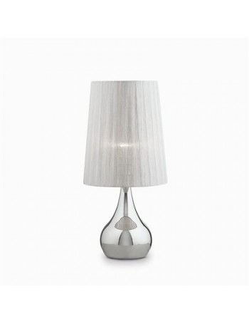 IDEAL LUX: Eternity tl1 big lampada tavolo argento paralume organza in offerta