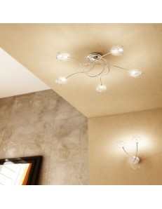 TOP LIGHT: Super ball plafoniera in metallo con 5 sfere forate in offerta 2