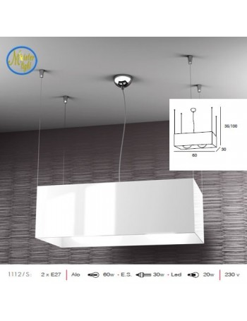 TOP LIGHT: Loft lampada sospensione rettangolare moderna bianco in offerta