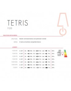 TOP LIGHT: Tetris plafoniera vetro bianco serigrafato particolari cromati 75cm in offerta 2